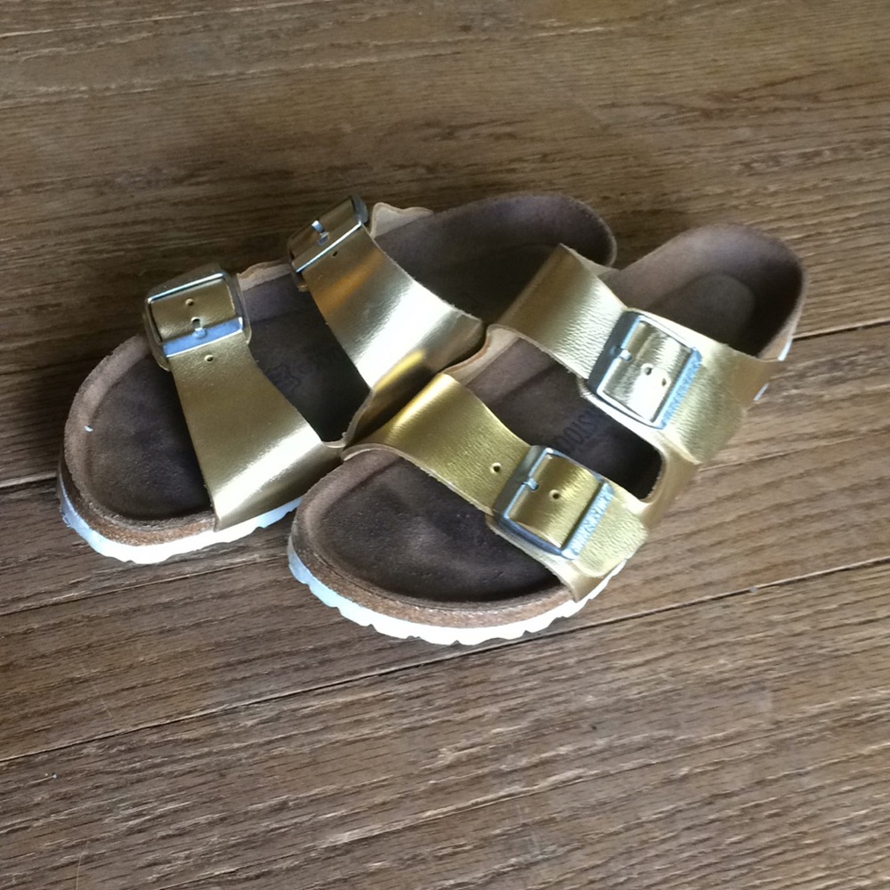 Gold Birkenstocks